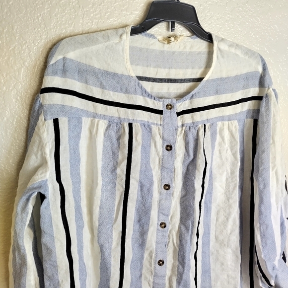 Anthropologie the Korner Castello Striped Tunic top sz S - Picture 3 of 9